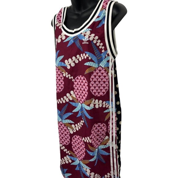 Adidas Womens Size Small S Multicolor Tropical Tank Dress Pineapple CW4726 New - Picture 5 of 10